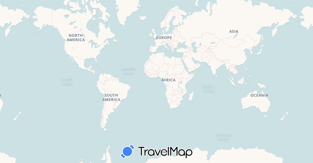 TravelMap itinerary: driving, plane, hiking, hitchhiking in Canada, France, United States (Europe, North America)