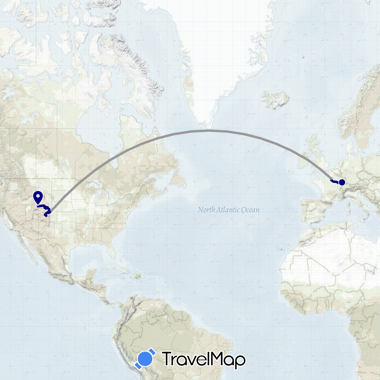 TravelMap itinerary